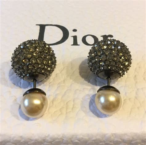 dior pearl studs|dior high jewelry earrings.